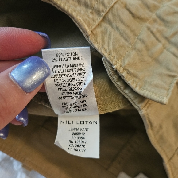Nili Lotan Jenna Pant Womens Size 6 Khaki - Picture 9 of 11